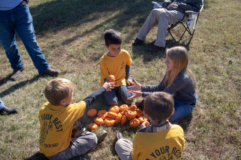 Playing hot pumpkin at Monster Mash