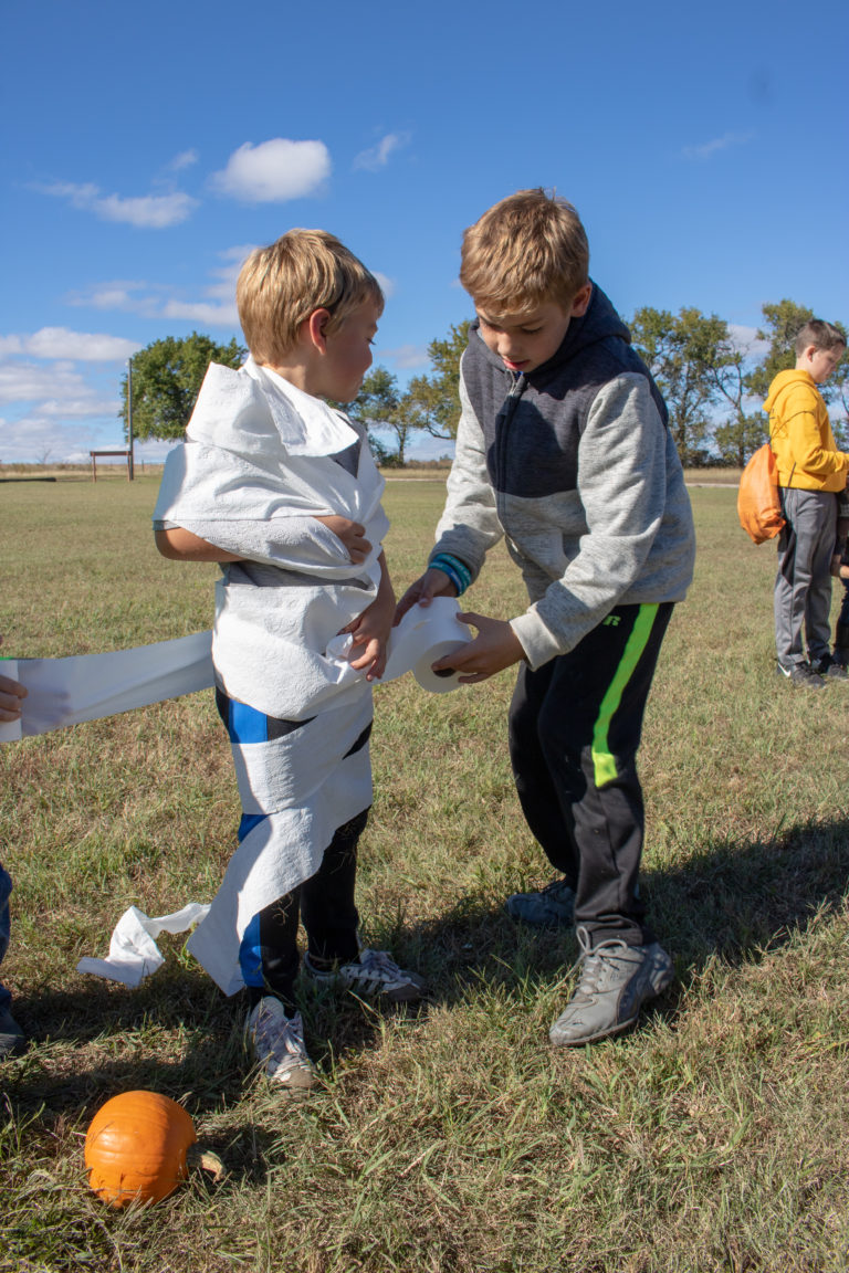 Mummy wrap at Monster Mash